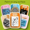 imageARTISTRO Acrylic Paint Pens  Dual Tip Markers  Brush amp Fine Tip Paint Pens for Calligraphy Crafts Greeting Cards Ornament Decor DIY Art BlackampWhiteBlackWhite