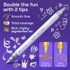 imageARTISTRO Acrylic Paint Pens  Dual Tip Markers  Brush amp Fine Tip Paint Pens for Calligraphy Crafts Greeting Cards Ornament Decor DIY Art BlackampWhiteGoldSilver