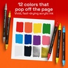 image:imageARTISTRO 12 Acrylic Paint Markers  Paint Pens for Drawing Brush  Fine Tips  For Fabric Rock Glass Wood DIY Eggs  Art amp Craft Supplies for Adults Teens Kids  Easter Basket Stuffers