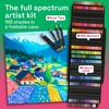 image:imageARTISTRO 168 DualTip Acrylic Paint Pens With Storage Bag  Markers With Brush  Fine Precision Tips  Multisurface Painting for Fabric Rock Glass Wood amp More
