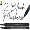 image:imageARTISTRO 2 Glitter Gold Acrylic Paint Markers  07mm Extra FineTip Paint Pens  Perfect for Crafting Art Projects amp MoreBlack