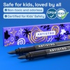 image:imageARTISTRO 2 Glitter Gold Acrylic Paint Markers  07mm Extra FineTip Paint Pens  Perfect for Crafting Art Projects amp MoreBlack