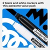 image:imageARTISTRO 2 Glitter Gold Acrylic Paint Markers  07mm Extra FineTip Paint Pens  Perfect for Crafting Art Projects amp MoreWhite  Black