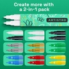 image:imageARTISTRO 2 Glitter Gold Acrylic Paint Markers  07mm Extra FineTip Paint Pens  Perfect for Crafting Art Projects amp MoreWhite