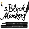 image:imageARTISTRO 2 Glitter Gold Acrylic Paint Markers  07mm Extra FineTip Paint Pens  Perfect for Crafting Art Projects amp MoreBlack