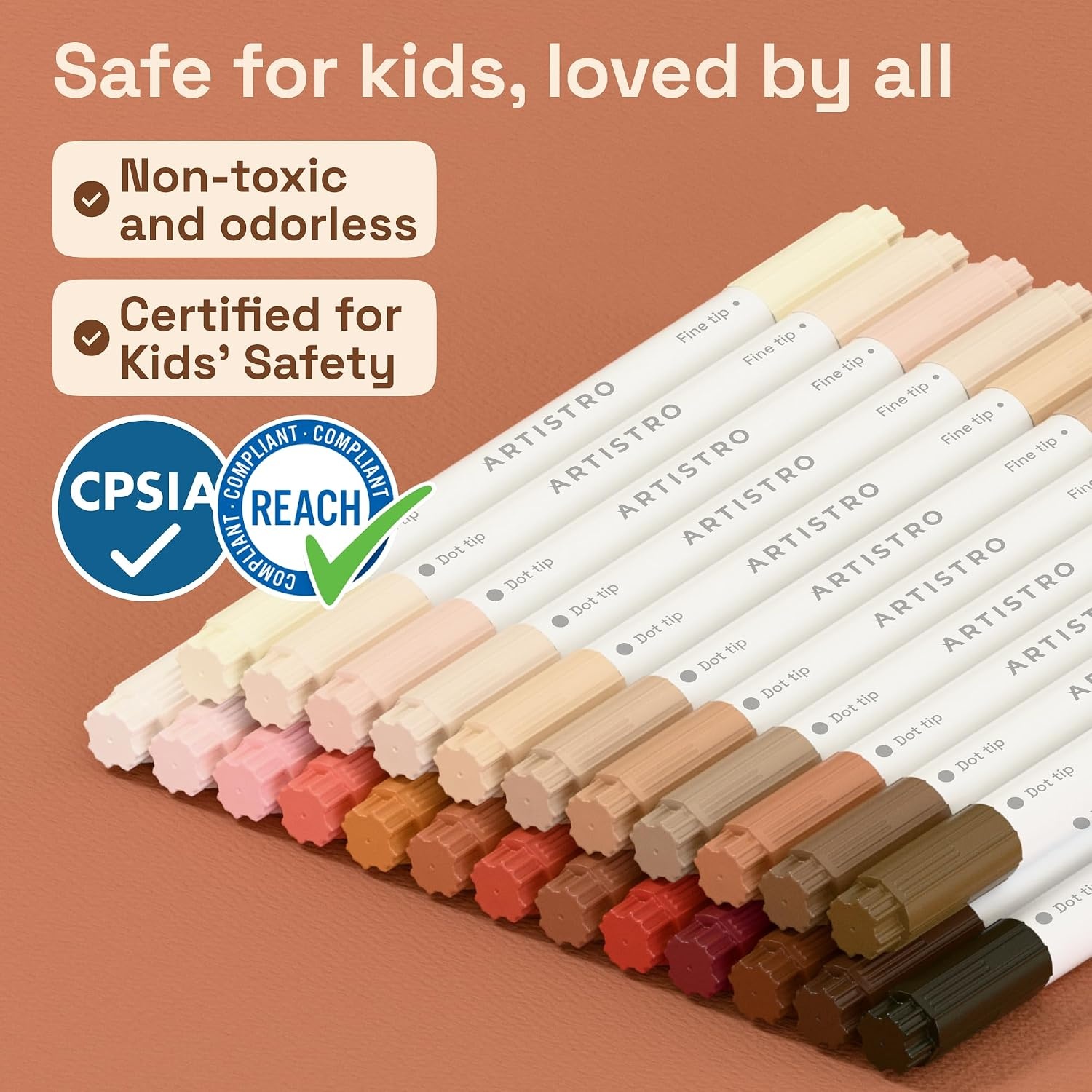 image:imageARTISTRO 12 Gold DualTip Acrylic Paint Markers  Paint Pens Set with Dot amp Fine Tips for Fabric Rock Glass Wood Coloring Books  Arts amp Crafts Gift  Classroom Must Haves amp School Supplies24