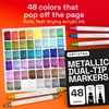 image:imageARTISTRO 12 Gold DualTip Acrylic Paint Markers  Paint Pens Set with Dot amp Fine Tips for Fabric Rock Glass Wood Coloring Books  Arts amp Crafts Gift  Classroom Must Haves amp School Supplies48