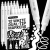 image:imageARTISTRO 12 Gold DualTip Acrylic Paint Markers  Paint Pens Set with Dot amp Fine Tips for Fabric Rock Glass Wood Coloring Books  Arts amp Crafts Gift  Classroom Must Haves amp School Supplies12