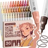 image:imageARTISTRO 12 Gold DualTip Acrylic Paint Markers  Paint Pens Set with Dot amp Fine Tips for Fabric Rock Glass Wood Coloring Books  Arts amp Crafts Gift  Classroom Must Haves amp School Supplies36