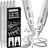 image:imageARTISTRO 12 Gold DualTip Acrylic Paint Markers  Paint Pens Set with Dot amp Fine Tips for Fabric Rock Glass Wood Coloring Books  Arts amp Crafts Gift  Classroom Must Haves amp School Supplies5