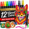 image:imageARTISTRO 12 Gold DualTip Acrylic Paint Markers  Paint Pens Set with Dot amp Fine Tips for Fabric Rock Glass Wood Coloring Books  Arts amp Crafts Gift  Classroom Must Haves amp School Supplies12