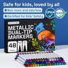 image:imageARTISTRO 12 Gold DualTip Acrylic Paint Markers  Paint Pens Set with Dot amp Fine Tips for Fabric Rock Glass Wood Coloring Books  Arts amp Crafts Gift  Classroom Must Haves amp School Supplies48