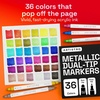image:imageARTISTRO 12 Gold DualTip Acrylic Paint Markers  Paint Pens Set with Dot amp Fine Tips for Fabric Rock Glass Wood Coloring Books  Arts amp Crafts Gift  Classroom Must Haves amp School Supplies36