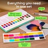 image:imageARTISTRO 24 Watercolors Paint Set  Vivid Colors in a Portable Box  Travel Watercolor Set with Complete Palette