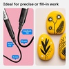 image:imageARTISTRO 5 Gold Paint Pen for Rock Glass Ceramic Wood Tire Fabric Metal Canvas Marking Painting  Set of 5 Acrylic Paint Markers Waterbased  Jumbo TipBlack