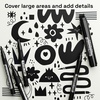 image:imageARTISTRO 5 Gold Paint Pen for Rock Glass Ceramic Wood Tire Fabric Metal Canvas Marking Painting  Set of 5 Acrylic Paint Markers Waterbased  Jumbo TipBlack