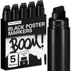 image:imageARTISTRO 5 Gold Paint Pen for Rock Glass Ceramic Wood Tire Fabric Metal Canvas Marking Painting  Set of 5 Acrylic Paint Markers Waterbased  Jumbo TipBlack