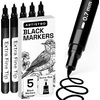 image:imageARTISTRO 5 Gold Paint Pen for Rock Glass Ceramic Wood Tire Fabric Metal Canvas Marking Painting  Set of 5 Acrylic Paint Markers Waterbased  Jumbo TipBlack