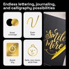 image:imageARTISTRO 5 Gold Paint Pen for Rock Glass Ceramic Wood Tire Fabric Metal Canvas Marking Painting  Set of 5 Acrylic Paint Markers Waterbased  Jumbo TipGold
