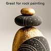 image:imageARTISTRO 5 Gold Paint Pen for Rock Glass Ceramic Wood Tire Fabric Metal Canvas Marking Painting  Set of 5 Acrylic Paint Markers Waterbased  Jumbo TipGold