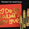 image:imageARTISTRO 5 Gold Paint Pen for Rock Glass Ceramic Wood Tire Fabric Metal Canvas Marking Painting  Set of 5 Acrylic Paint Markers Waterbased  Jumbo TipGold