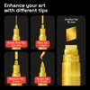 image:imageARTISTRO 5 Gold Paint Pen for Rock Glass Ceramic Wood Tire Fabric Metal Canvas Marking Painting  Set of 5 Acrylic Paint Markers Waterbased  Jumbo TipGold