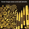 image:imageARTISTRO 5 Gold Paint Pen for Rock Glass Ceramic Wood Tire Fabric Metal Canvas Marking Painting  Set of 5 Acrylic Paint Markers Waterbased  Jumbo TipGold