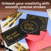 image:imageARTISTRO 5 Gold Paint Pen for Rock Glass Ceramic Wood Tire Fabric Metal Canvas Marking Painting  Set of 5 Acrylic Paint Markers Waterbased  Jumbo TipGold