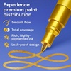image:imageARTISTRO 5 Gold Paint Pen for Rock Glass Ceramic Wood Tire Fabric Metal Canvas Marking Painting  Set of 5 Acrylic Paint Markers Waterbased  Jumbo TipGold