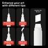 image:imageARTISTRO 5 Gold Paint Pen for Rock Glass Ceramic Wood Tire Fabric Metal Canvas Marking Painting  Set of 5 Acrylic Paint Markers Waterbased  Jumbo TipWhite
