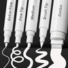 image:imageARTISTRO 5 Gold Paint Pen for Rock Glass Ceramic Wood Tire Fabric Metal Canvas Marking Painting  Set of 5 Acrylic Paint Markers Waterbased  Jumbo TipWhite