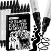 image:imageARTISTRO 12 Gold DualTip Acrylic Paint Markers  Paint Pens Set with Dot amp Fine Tips for Fabric Rock Glass Wood Coloring Books  Arts amp Crafts Gift  Classroom Must Haves amp School Supplies12