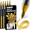 image:imageARTISTRO 5 Gold Paint Pen for Rock Glass Ceramic Wood Tire Fabric Metal Canvas Marking Painting  Set of 5 Acrylic Paint Markers Waterbased  Jumbo TipGold