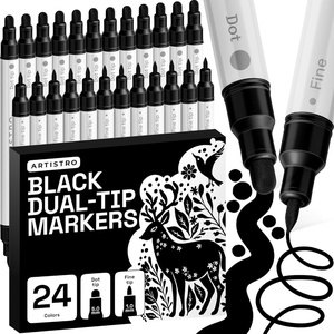 image:imageARTISTRO 12 Gold DualTip Acrylic Paint Markers  Paint Pens Set with Dot amp Fine Tips for Fabric Rock Glass Wood Coloring Books  Arts amp Crafts Gift  Classroom Must Haves amp School Supplies24